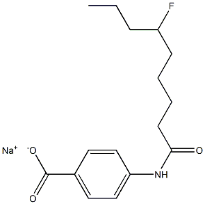 4-[(6-Fluorononanoyl)amino]benzenecarboxylic acid sodium salt Struktur