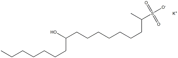 10-Hydroxyheptadecane-2-sulfonic acid potassium salt Struktur