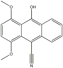 1,4-Dimethoxy-10-hydroxyanthracene-9-carbonitrile Struktur