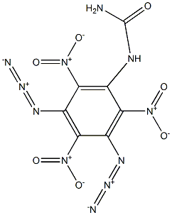 N-(3,5-Diazido-2,4,6-trinitrophenyl)urea Struktur