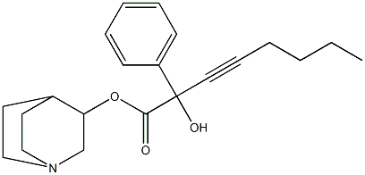 2-Hydroxy-2-phenyl-3-octynoic acid 3-quinuclidinyl ester Struktur