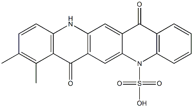 5,7,12,14-Tetrahydro-8,9-dimethyl-7,14-dioxoquino[2,3-b]acridine-5-sulfonic acid Struktur