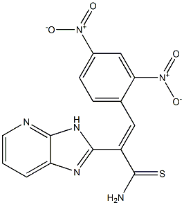 2-(2,4-Dinitrophenyl)-1-[3H-imidazo[4,5-b]pyridin-2-yl]ethenecarbothioamide Struktur