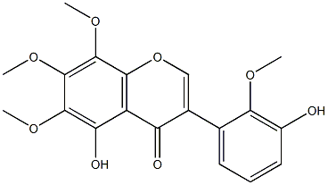 2',6,7,8-Tetramethoxy-3',5-dihydroxyisoflavone Struktur