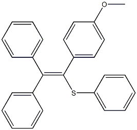 1-(4-Methoxyphenyl)-1-phenylthio-2,2-diphenylethene Struktur