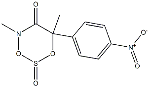 4,6-Dimethyl-6-(4-nitrophenyl)-4H-1,3,2,4-dioxathiazin-5(6H)-one 2-oxide Struktur