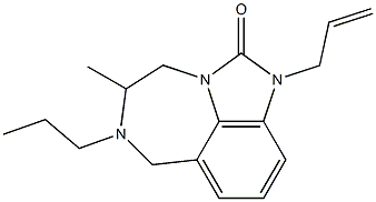 4,5,6,7-Tetrahydro-5-methyl-1-(2-propenyl)-6-propylimidazo[4,5,1-jk][1,4]benzodiazepin-2(1H)-one Struktur