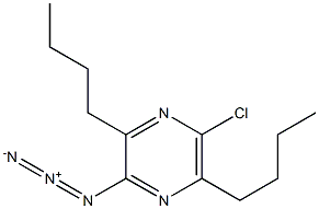 2-Azido-5-chloro-3,6-dibutylpyrazine Struktur