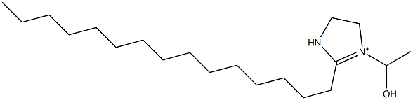 1-(1-Hydroxyethyl)-2-pentadecyl-1-imidazoline-1-ium Struktur