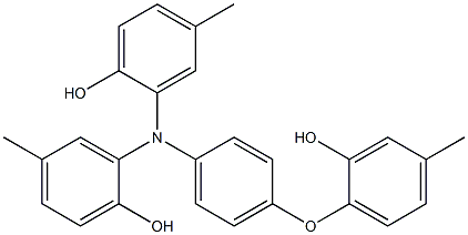 N,N-Bis(2-hydroxy-5-methylphenyl)-4-(2-hydroxy-4-methylphenoxy)benzenamine Struktur