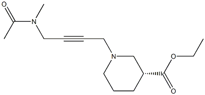 (3R)-1-[4-[(Acetyl)methylamino]-2-butynyl]piperidine-3-carboxylic acid ethyl ester Struktur