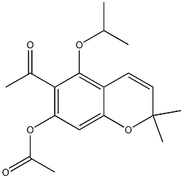 6-Acetyl-7-acetoxy-5-(isopropyloxy)-2,2-dimethyl-2H-1-benzopyran Struktur