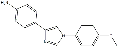 4-[1-[4-Methoxyphenyl]-1H-imidazol-4-yl]aniline Struktur