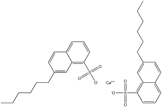 Bis(7-hexyl-1-naphthalenesulfonic acid)calcium salt Struktur