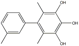 4,6-Dimethyl-5-(3-methylphenyl)benzene-1,2,3-triol Struktur