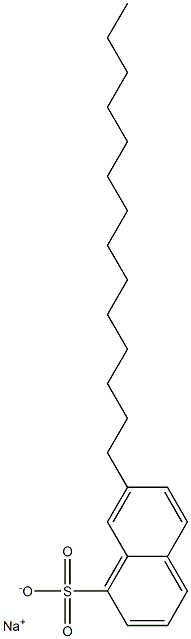 7-Tetradecyl-1-naphthalenesulfonic acid sodium salt Struktur