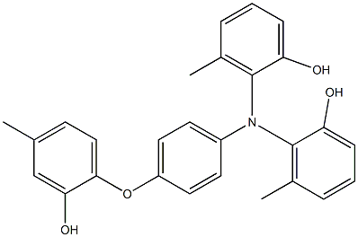 N,N-Bis(2-hydroxy-6-methylphenyl)-4-(2-hydroxy-4-methylphenoxy)benzenamine Struktur