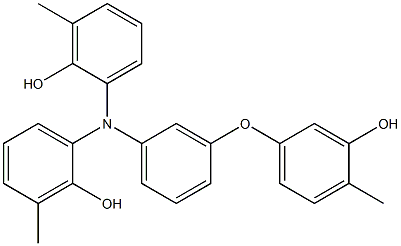 N,N-Bis(2-hydroxy-3-methylphenyl)-3-(3-hydroxy-4-methylphenoxy)benzenamine Struktur