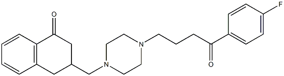 3-[4-[4-Oxo-4-(4-fluorophenyl)butyl]piperazinomethyl]tetralin-1-one Struktur