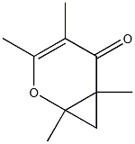 1,3,4,6-Tetramethyl-2-oxabicyclo[4.1.0]hept-3-en-5-one Struktur