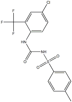 1-(4-Chloro-2-trifluoromethylphenyl)-3-(4-methylphenylsulfonyl)urea Struktur