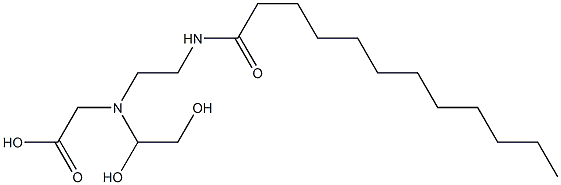 N-(1,2-Dihydroxyethyl)-N-[2-(dodecanoylamino)ethyl]aminoacetic acid Struktur