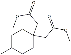 4-Methyl-1,1-cyclohexanediacetic acid dimethyl ester Struktur