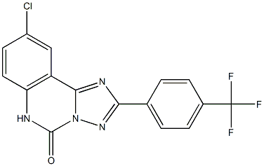 9-Chloro-2-(4-trifluoromethylphenyl)[1,2,4]triazolo[1,5-c]quinazolin-5(6H)-one Struktur