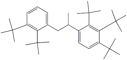 2-(2,3,4-Tri-tert-butylphenyl)-1-(2,3-di-tert-butylphenyl)propane Struktur