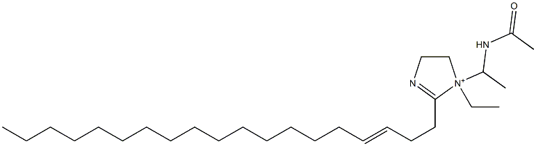 1-[1-(Acetylamino)ethyl]-1-ethyl-2-(3-nonadecenyl)-2-imidazoline-1-ium Struktur