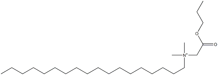 N,N-Dimethyl-N-(propoxycarbonylmethyl)-1-octadecanaminium Struktur