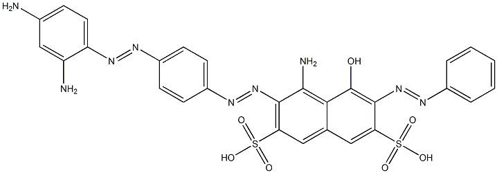 4-Amino-3-[p-(2,4-diaminophenylazo)phenylazo]-5-hydroxy-6-phenylazo-2,7-naphthalenedisulfonic acid Struktur