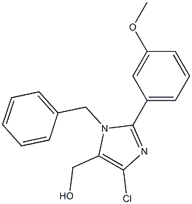 1-Benzyl-2-(3-methoxyphenyl)-4-chloro-5-hydroxymethyl-1H-imidazole Struktur