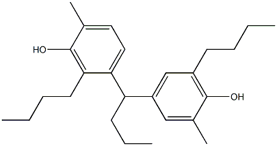 4,5'-Butylidenebis(2-methyl-6-butylphenol) Struktur