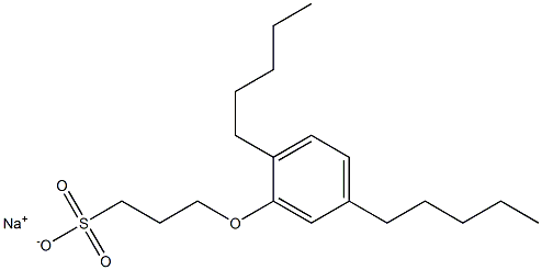 3-(2,5-Dipentylphenoxy)propane-1-sulfonic acid sodium salt Struktur