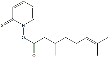 3,7-Dimethyl-6-octenoic acid (1,2-dihydro-2-thioxopyridin)-1-yl ester Struktur