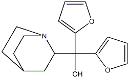 (Quinuclidin-2-yl)bis(furan-2-yl)methanol Struktur