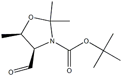 (4R,5R)-2,2,5-Trimethyl-3-(tert-butoxycarbonyl)oxazolidine-4-carbaldehyde Struktur