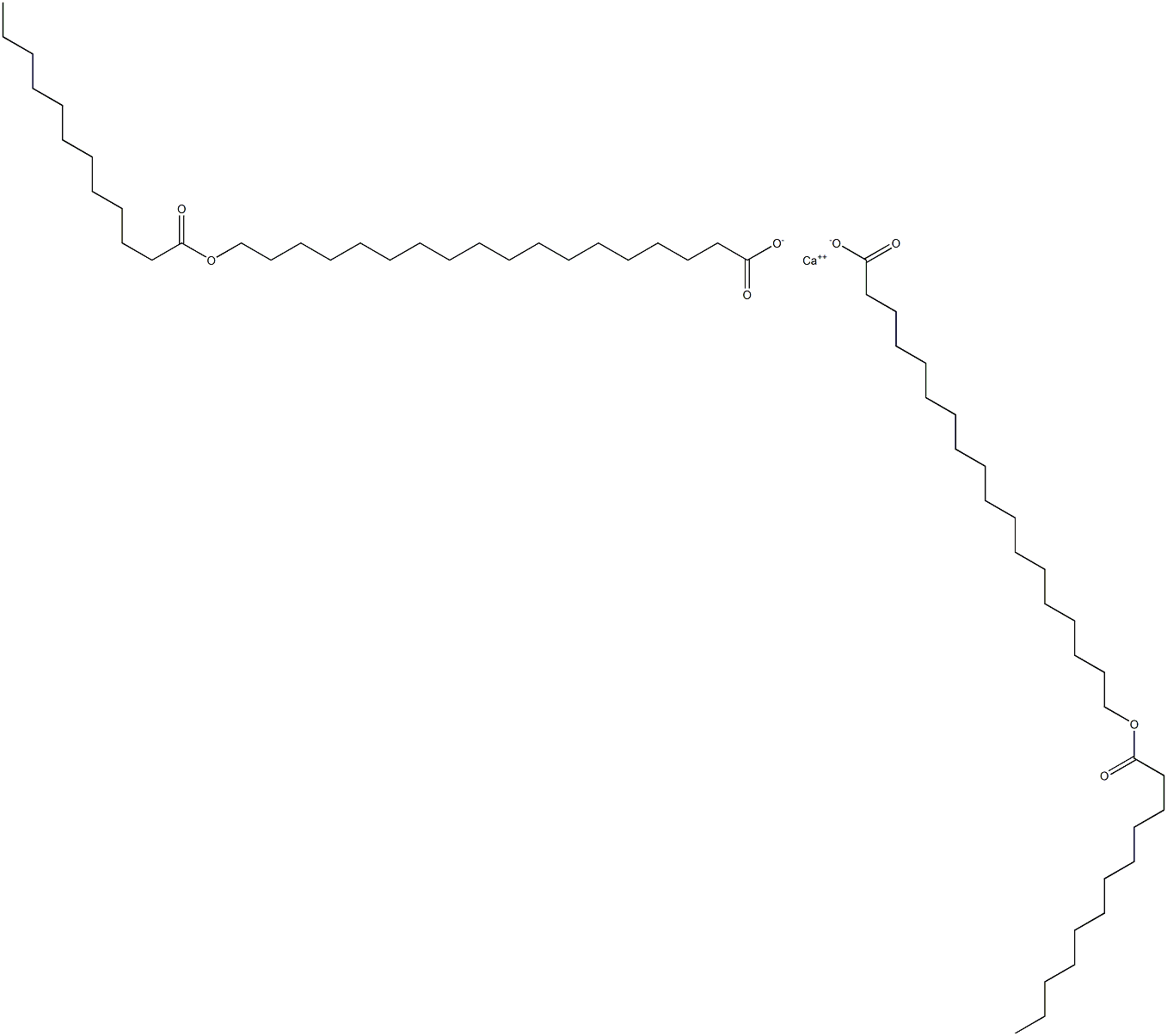 Bis(18-lauroyloxyoctadecanoic acid)calcium salt Struktur