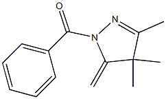 1-(Benzoyl)-3,4,4-trimethyl-5-methylene-1H-pyrazole Struktur