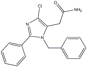 2-Phenyl-1-benzyl-4-chloro-1H-imidazole-5-acetamide Struktur