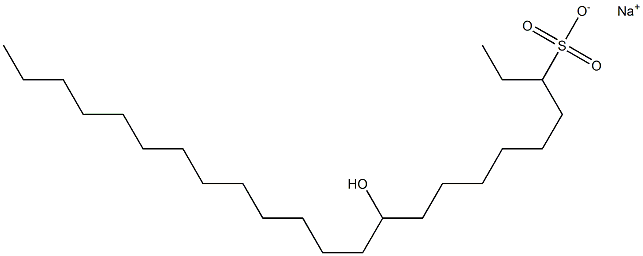 10-Hydroxytricosane-3-sulfonic acid sodium salt Struktur