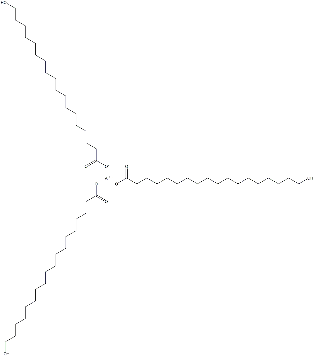 Tris(18-hydroxystearic acid)aluminum salt Struktur