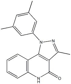 1-(3,5-Dimethylphenyl)-3-methyl-1H-pyrazolo[4,3-c]quinolin-4(5H)-one Struktur