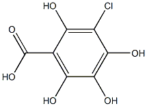 3-Chloro-2,4,5,6-tetrahydroxybenzoic acid Struktur