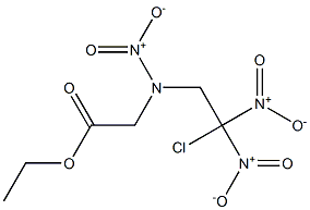 N-(2-Chloro-2,2-dinitroethyl)-N-nitroglycine ethyl ester Struktur