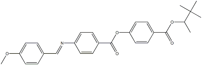 4-[4-(4-Methoxybenzylideneamino)benzoyloxy]benzoic acid (1,2,2-trimethylpropyl) ester Struktur