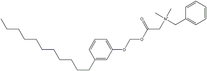 N,N-Dimethyl-N-benzyl-N-[[[(3-undecylphenyloxy)methyl]oxycarbonyl]methyl]aminium Struktur