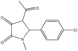 1-Methyl-4-acetyl-5-(4-chlorophenyl)pyrrolidine-2,3-dione Struktur