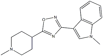 3-[5-(1-Methyl-4-piperidinyl)-1,2,4-oxadiazol-3-yl]-1-methyl-1H-indole Struktur